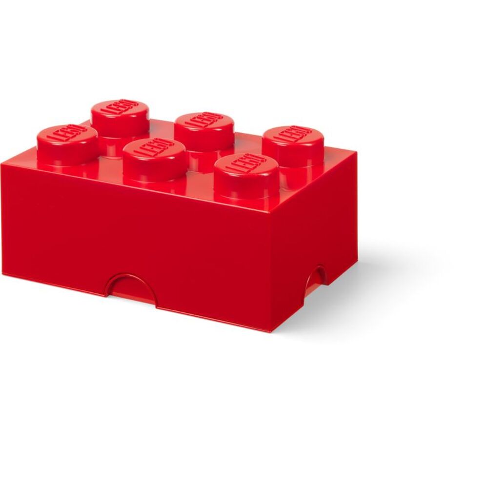 LEGO Storage Brick 6 Knobs, Bright Red COLLECTIBLES